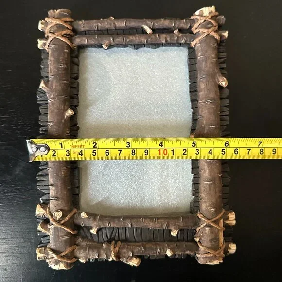 Vintage 90s “Wooden Stick” Tabletop Picture Frame for 4x6 Photo - Picture 10 of 13